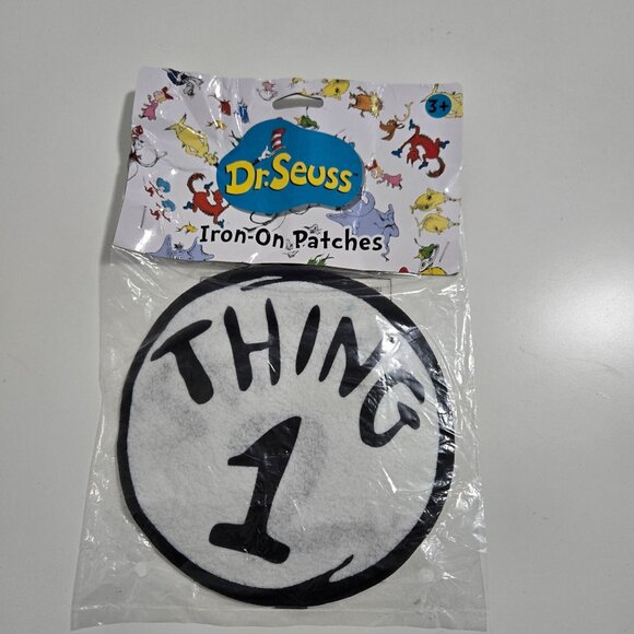 Dr. Seuss The Cat in the Hat Thing 1 & 2 Large Patches Set - Picture 2 of 6